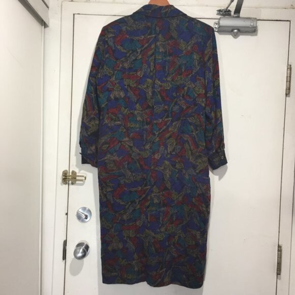 VINTAGE PORTS INTERNATIONAL MIDI BELTED DRESSES SIZE L - Picture 4 of 9